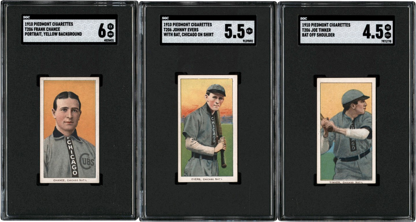 - 909-1911 T206 Tinker, Evers & Chance SGC Collection (3)