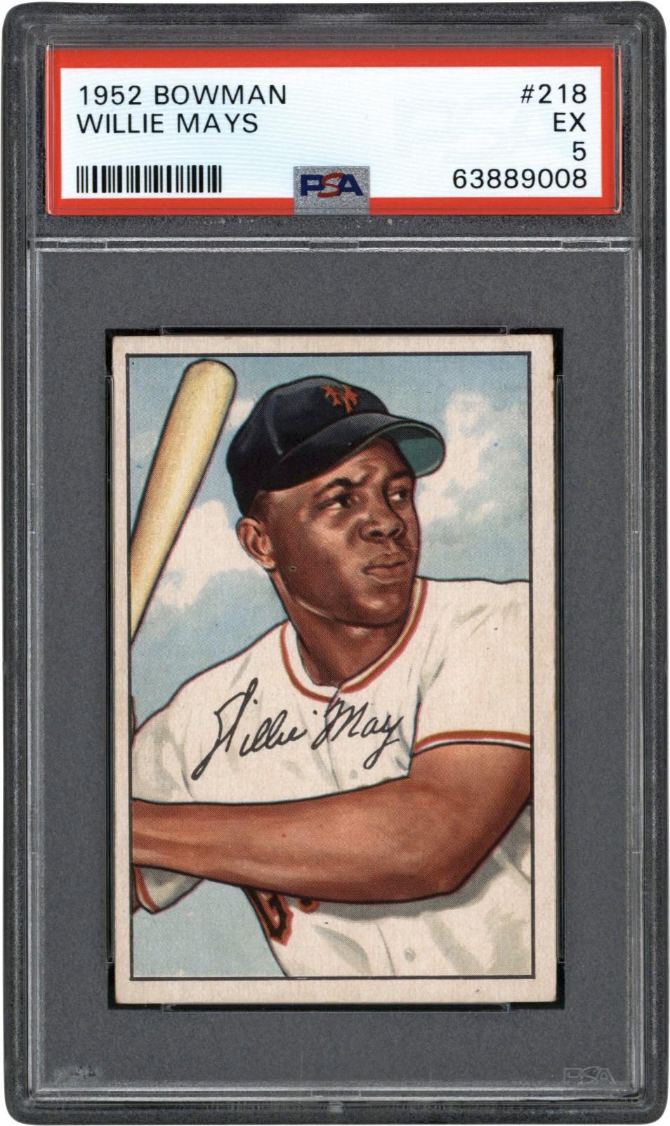 - 1952 Bowman #218 Willie Mays PSA EX 5 - Newly Discovered Example