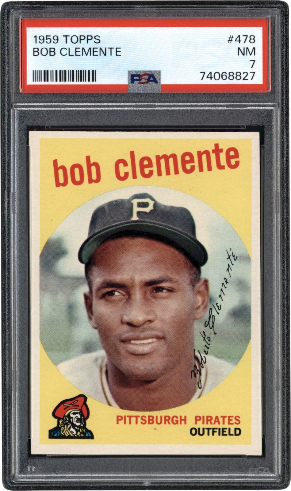 - 1959 Topps #478 Roberto Clemente PSA NM 7