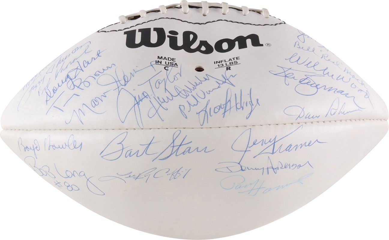 - 1966 Super Bowl Champion Green Bay Packers Team-Signed Football (JSA)