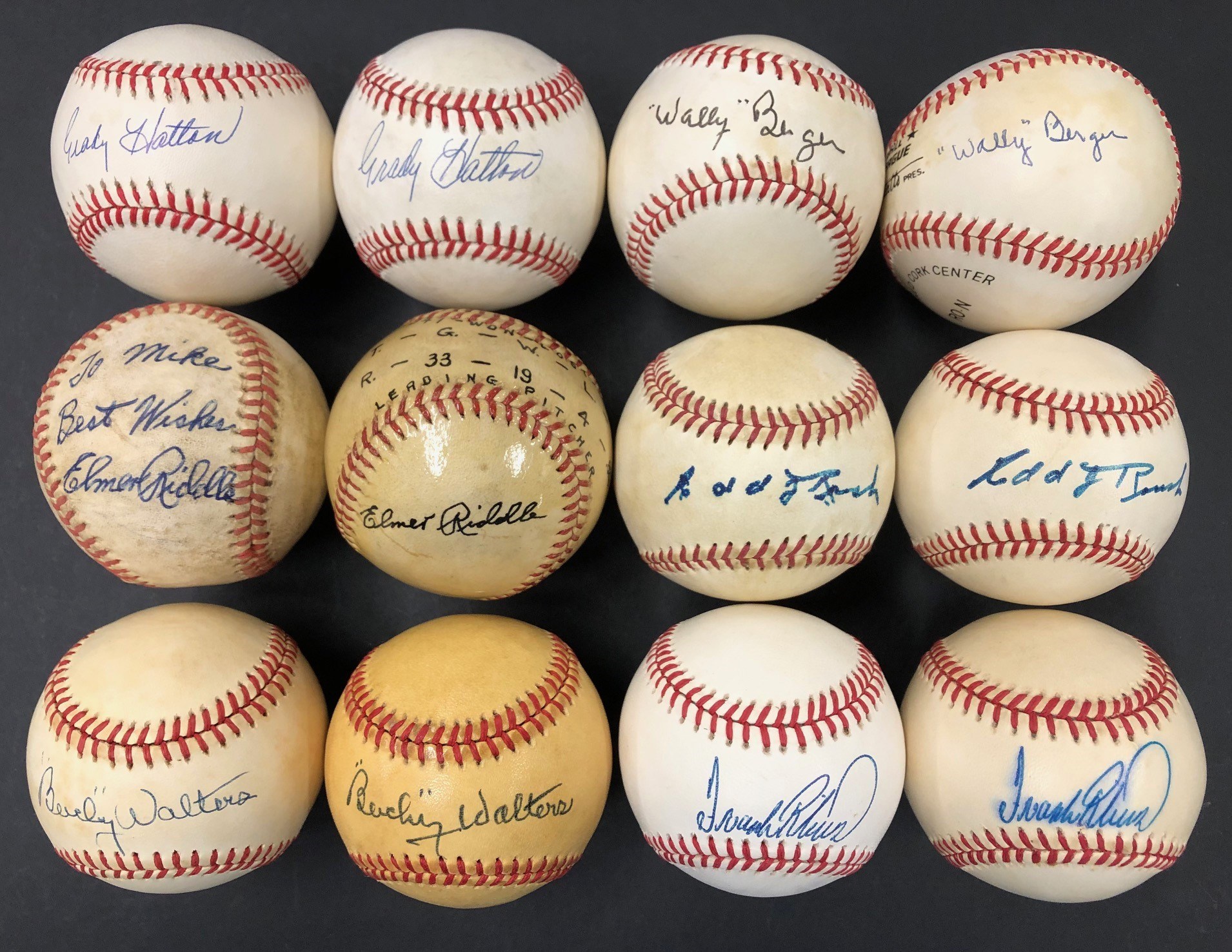 - Large Collection of Cincinnati Reds Single-Signed Baseballs w/Many Scarcities (79)