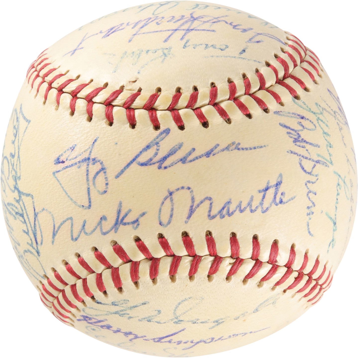 Baseball Autographs - 1957 New York Yankees Team-Signed Baseball (PSA)