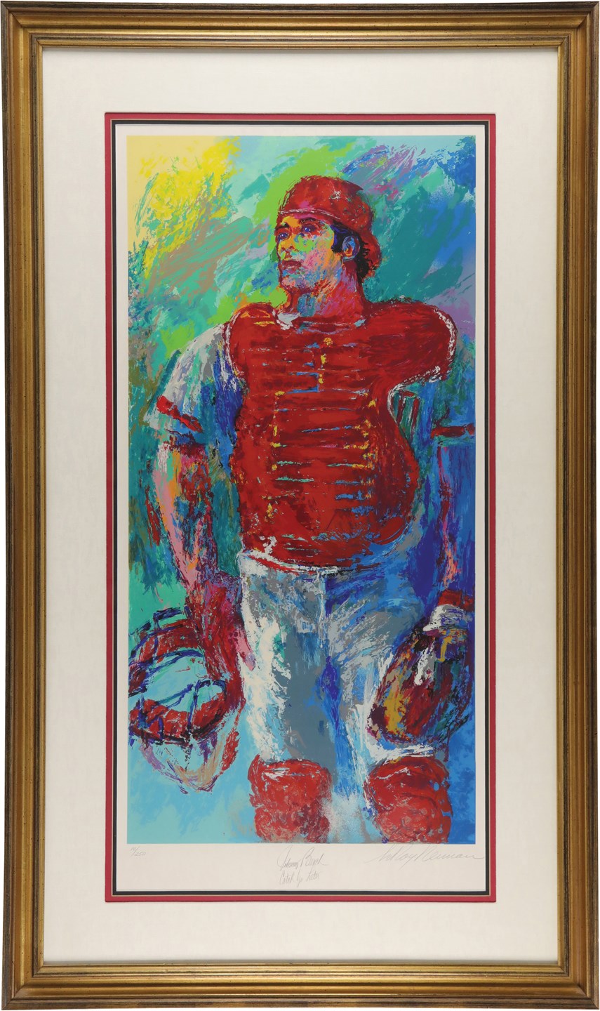 - Johnny Bench Limited Edition Signed Serigraph by LeRoy Neiman (#10/250)