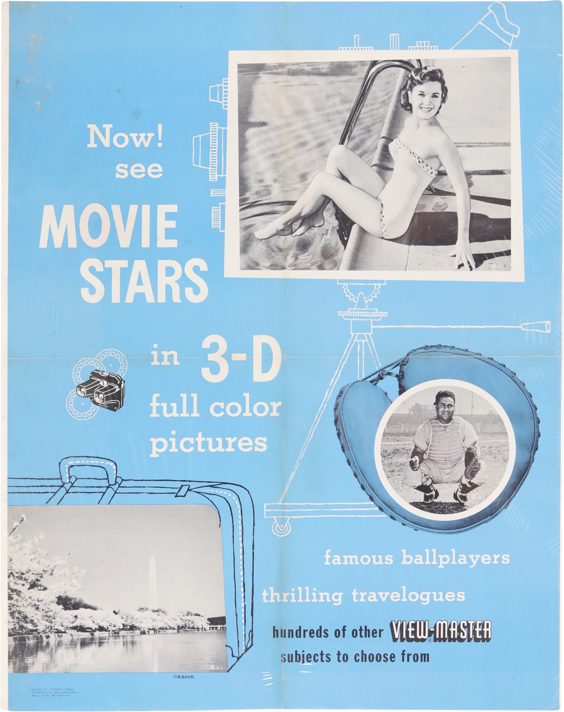 - Rare 1950s Roy Campanella View-Master Advertising Poster