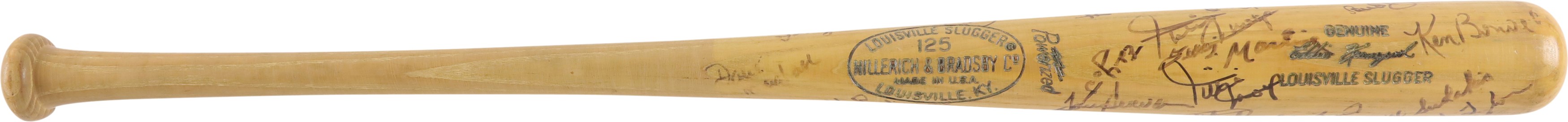 - 1972 New York Mets Multi-Signed Ed Kranepool Team Issued Bat