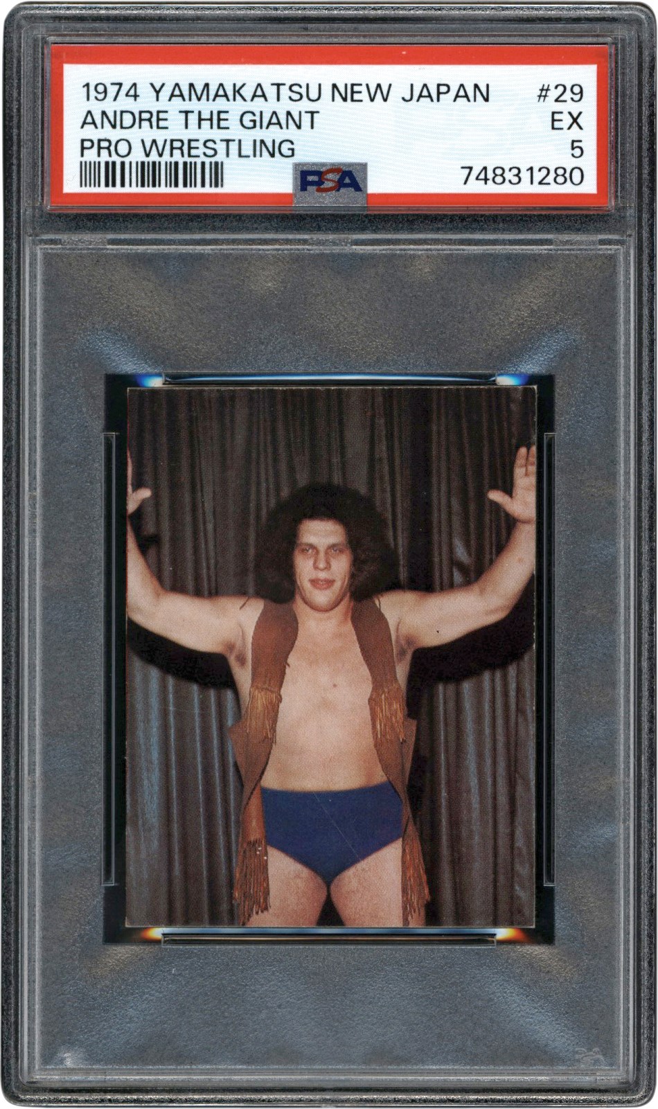 - 1974 Yamakatsu New Japan Wrestling #29 Andre The Giant Rookie PSA EX 5