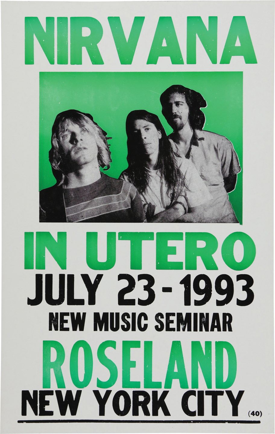 Rock And Pop Culture - 1993 Nirvana Roseland Ballroom New York City Original Poster