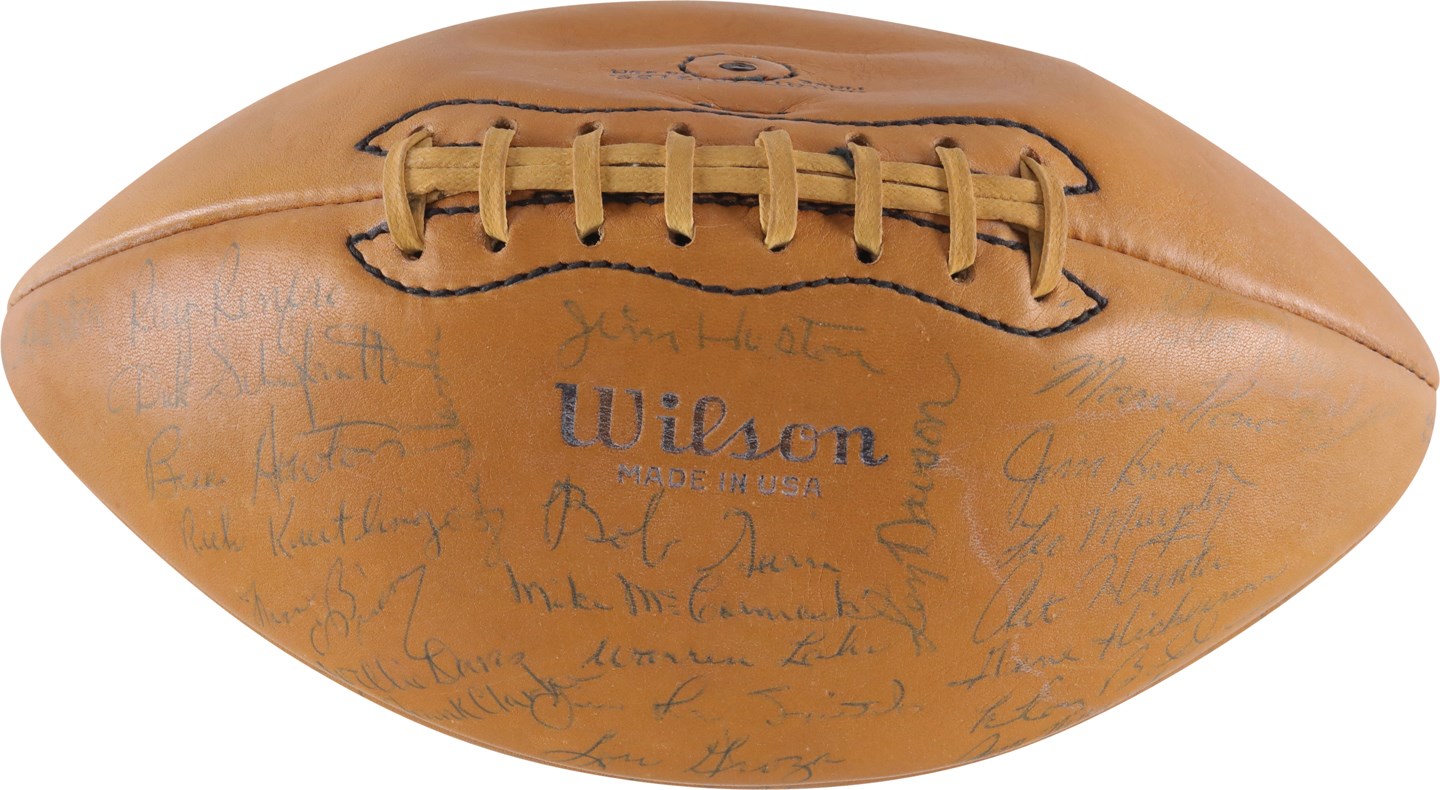 - 1959-63 Cleveland Browns Signed Football w/Hall of Famers (38)