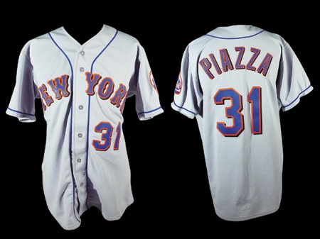 Baseball Jerseys - 1999 Mike Piazza Game Worn Jersey