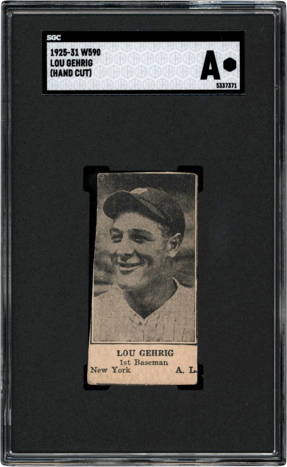 - 925-3191 W590 Lou Gehrig SGC Authentic