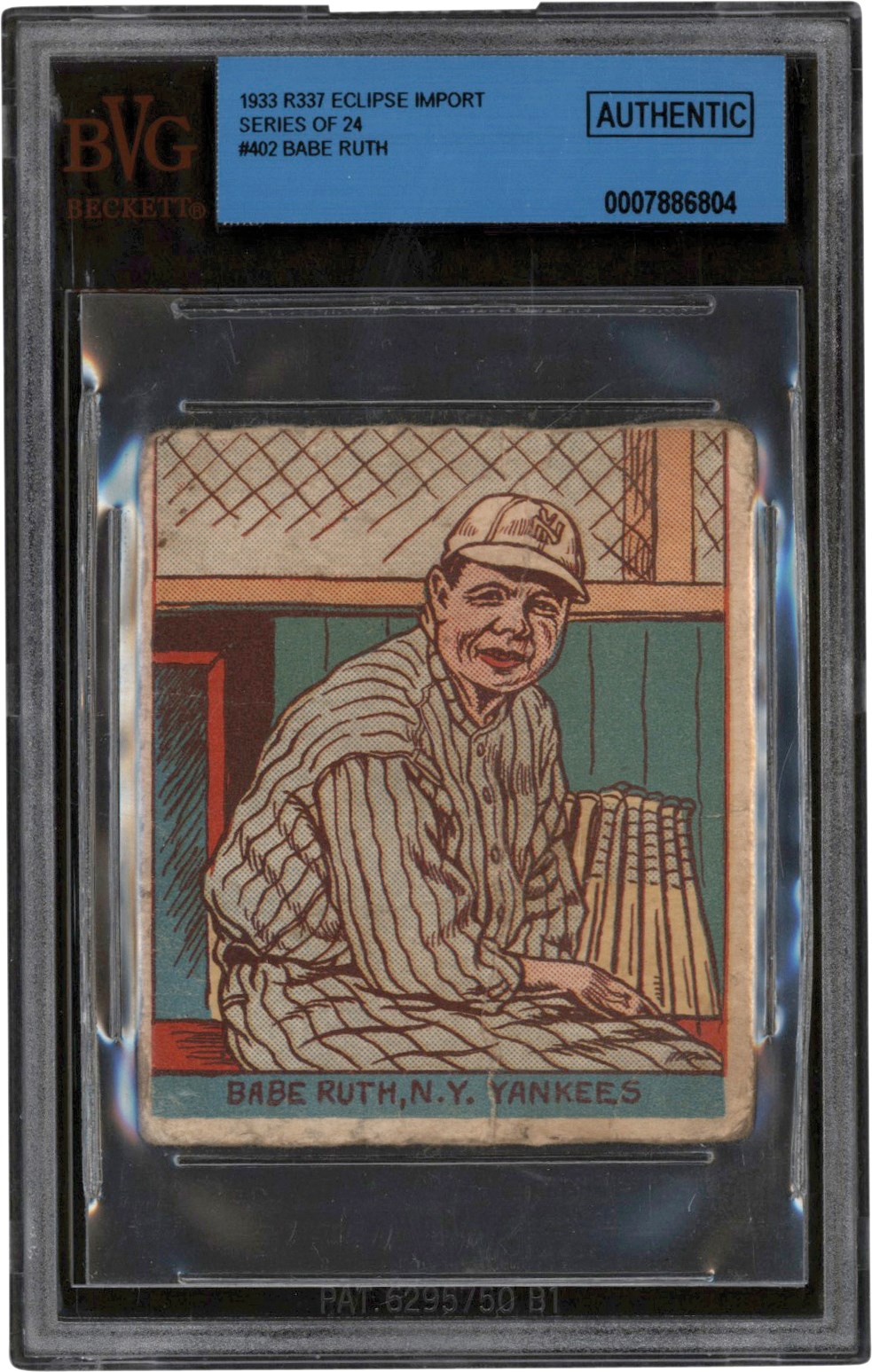 - 933 R337 Eclipse Import #402 Babe Ruth BVG Authentic