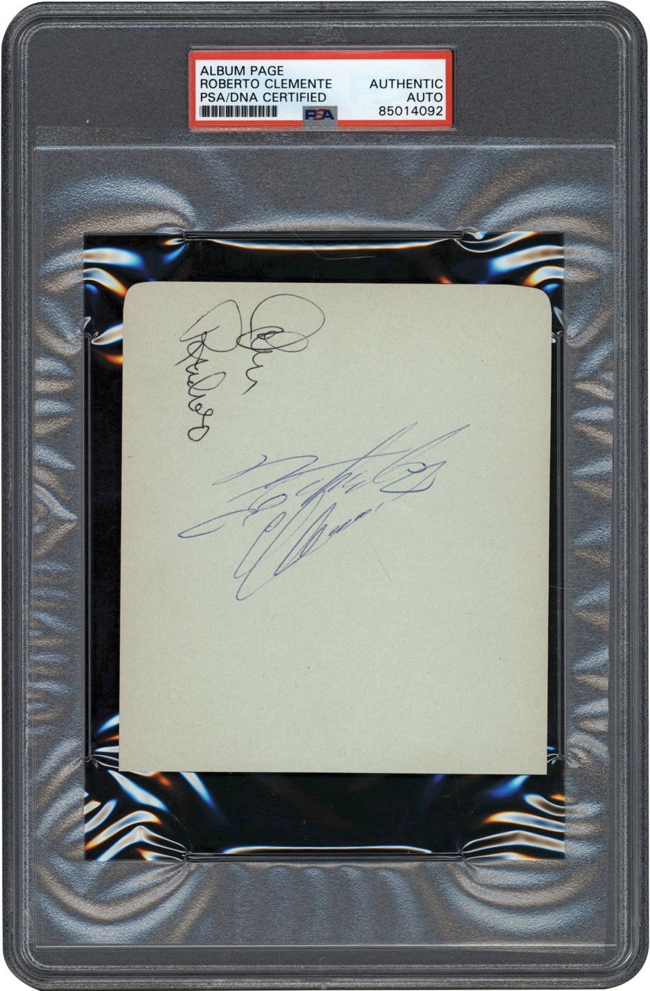 Clemente and Pittsburgh Pirates - Roberto Clemente Signed Album Page (PSA)