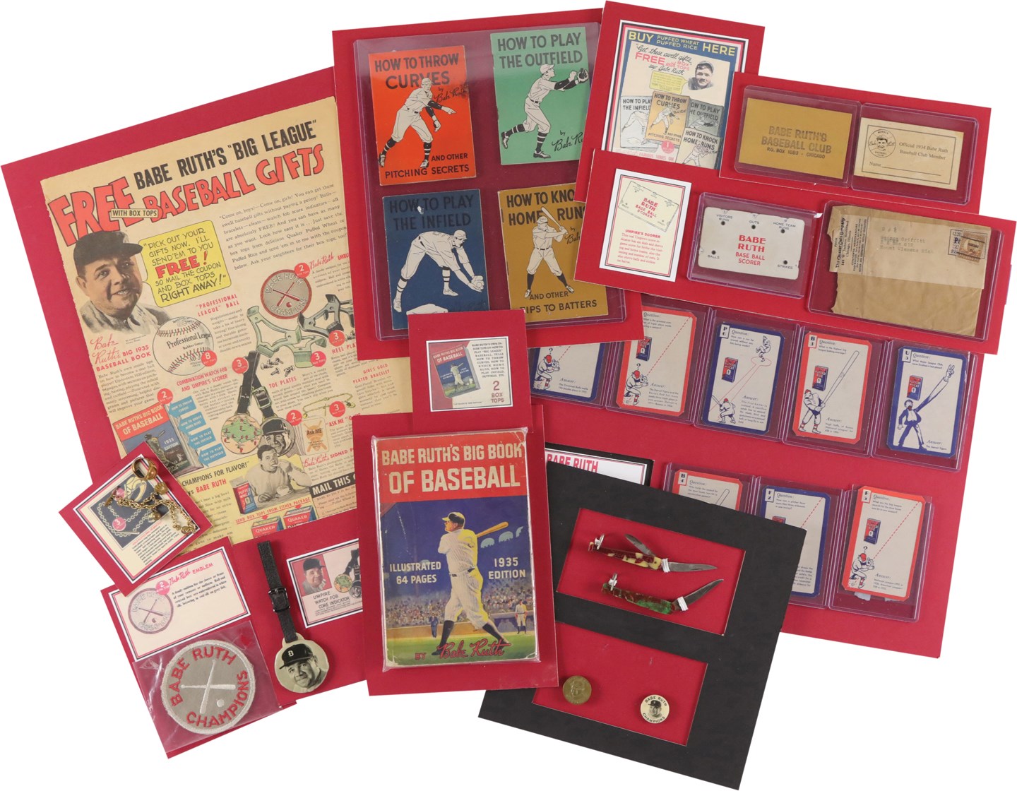 - Impressive Babe Ruth Quaker Oats Near-Complete Collection (23 Pieces)