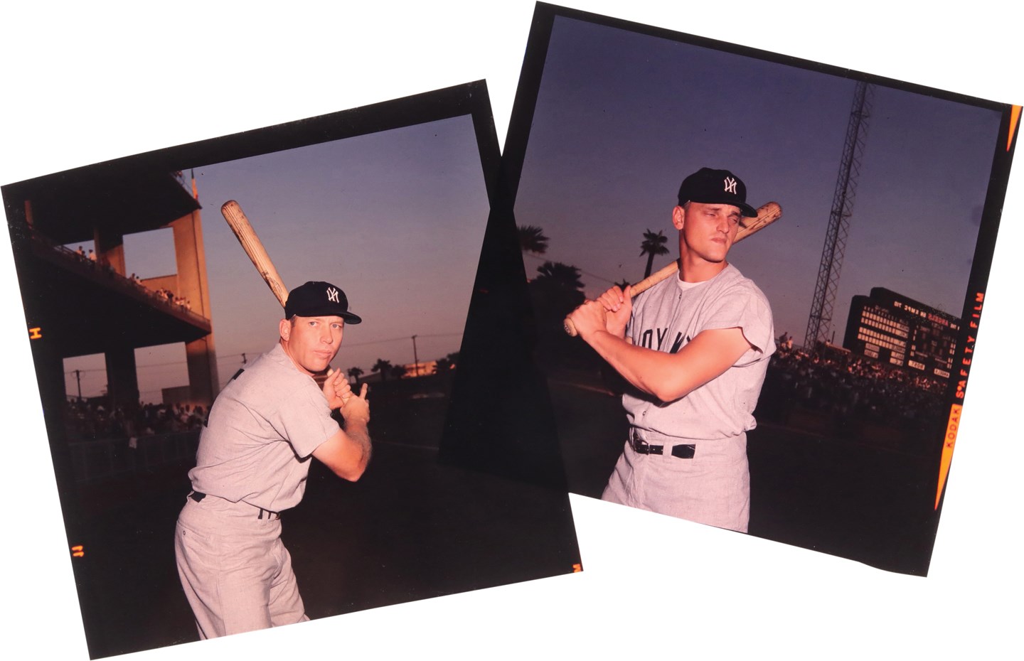 Vintage Sports Photographs - Early 1960s Mickey Mantle & Roger Maris Color Transparencies/Negatives