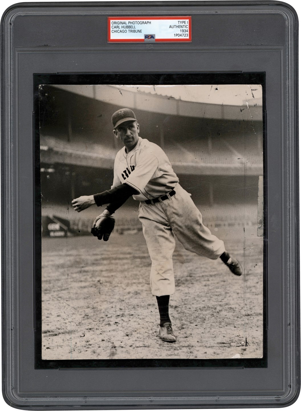 Vintage Sports Photographs - 1934 Carl Hubbell Photograph - Historic 1934 All Star Appearance (PSA Type I)
