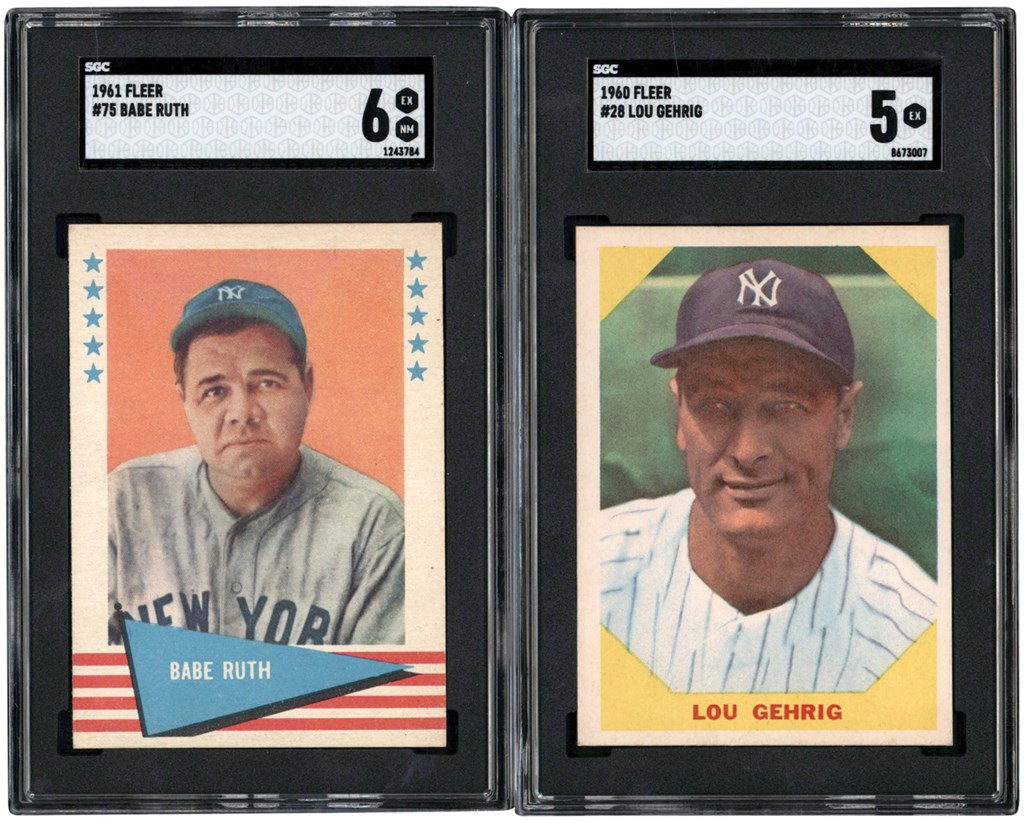 - 1959-1961 Fleer Collection w/SGC Babe Ruth & Lou Gehrig (84)