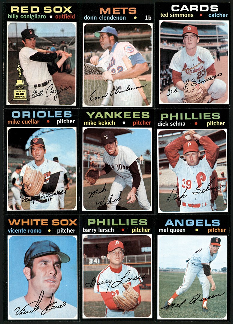 - 1971 Topps Baseball Hoard w/Many High Numbers (1,950+)