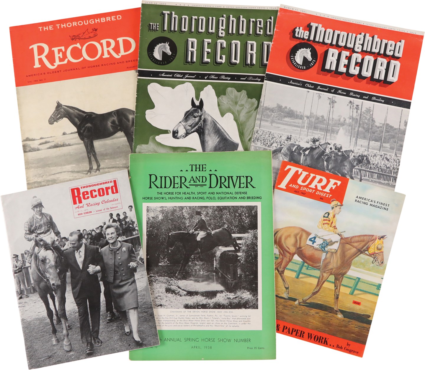 Magazines, Journals, Books, Etc., Featuring Articles and Photos of Important Racehorses, Races, Racetracks, and Jockeys of a Bygone Era (21)