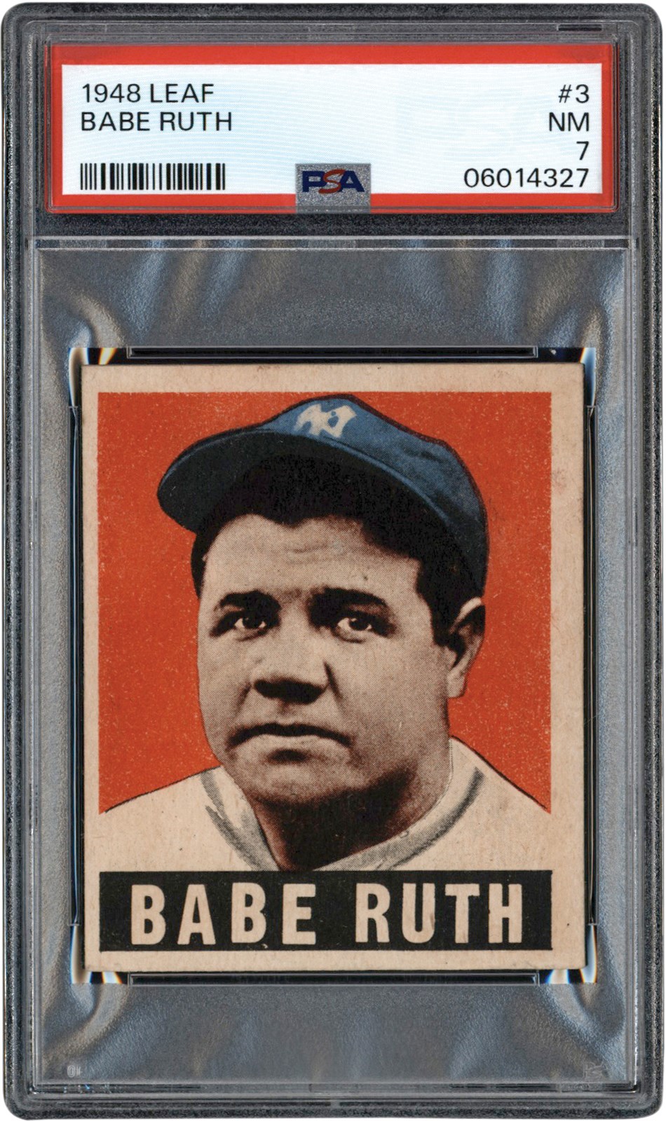 - 1948 Leaf Baseball #3 Babe Ruth PSA NM 7