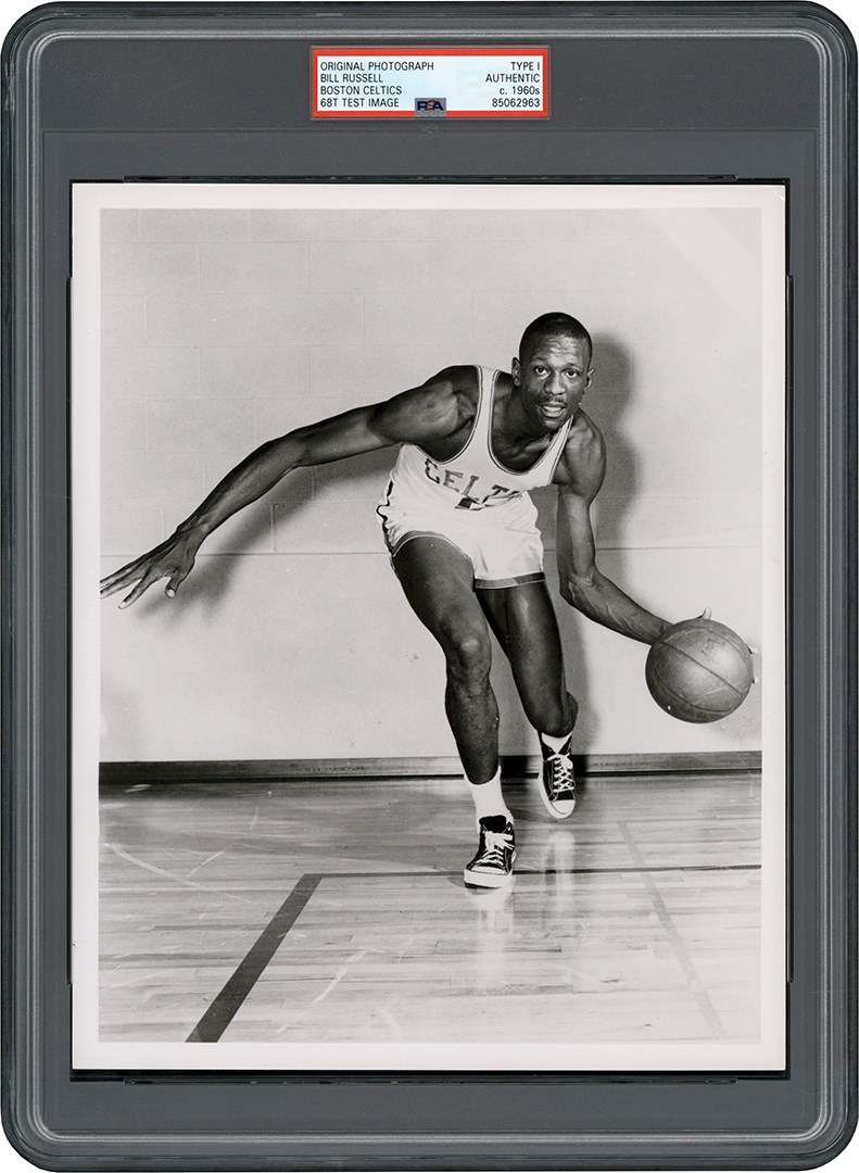 - 1968 Bill Russell Original Photograph Used for 1968 Topps Test Card (PSA Type I)