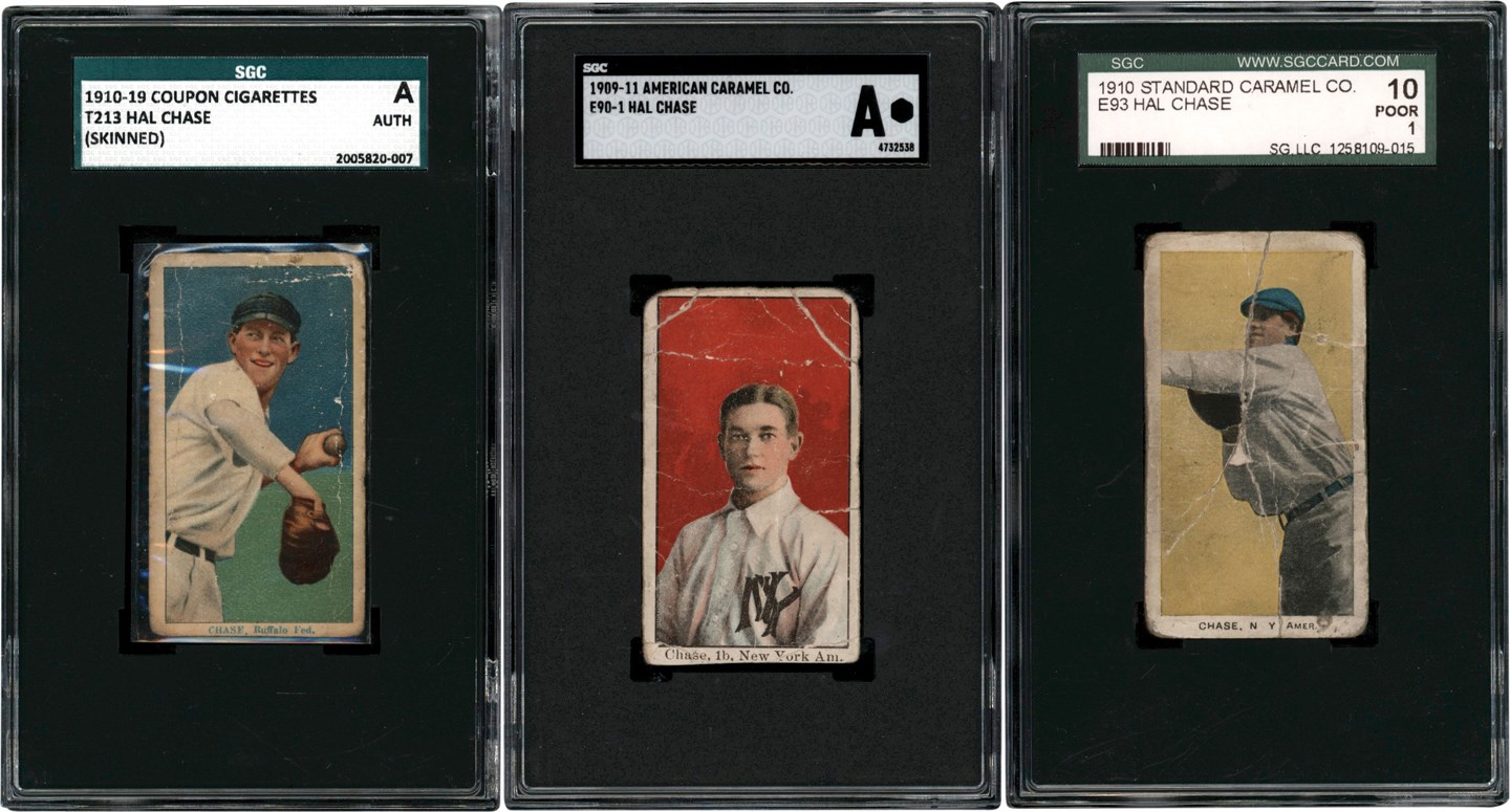- 909-1910 Hal Chase Tobacco & Caramel Collection All SGC (3)