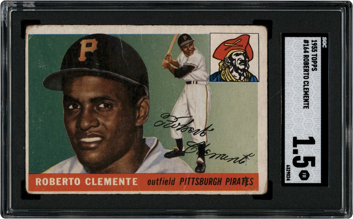 - 1955 Topps #164 Roberto Clemente Rookie SGC FR 1.5
