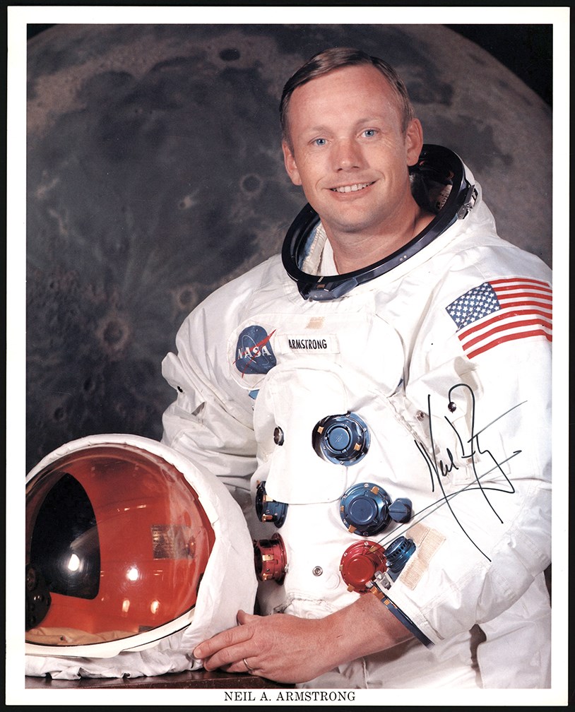 - Neil Armstrong Signed Photograph - Rare Uninscribed Example (JSA)