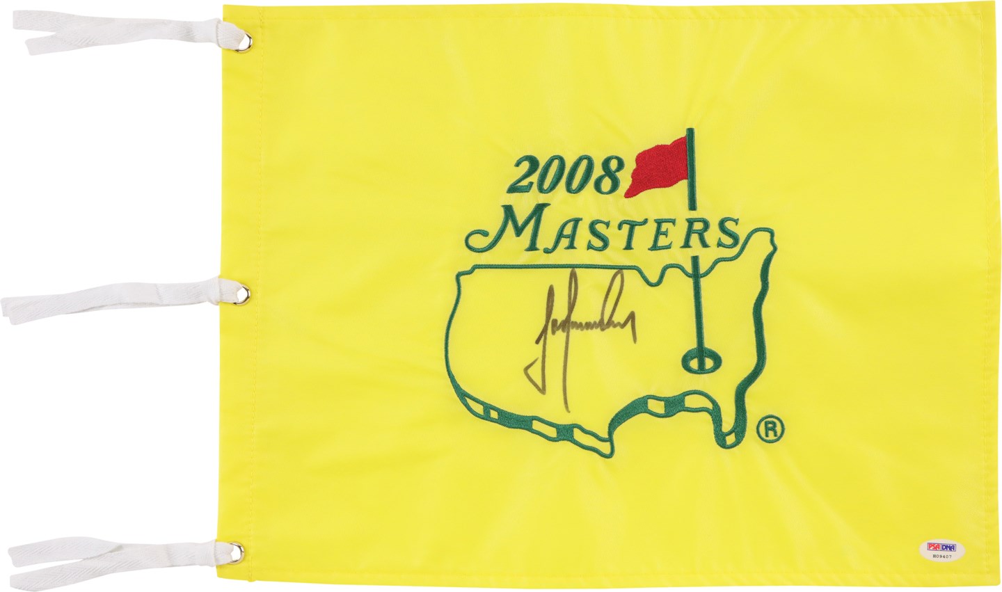 - Trevor Immelman Signed 2008 Masters Flag (PSA)