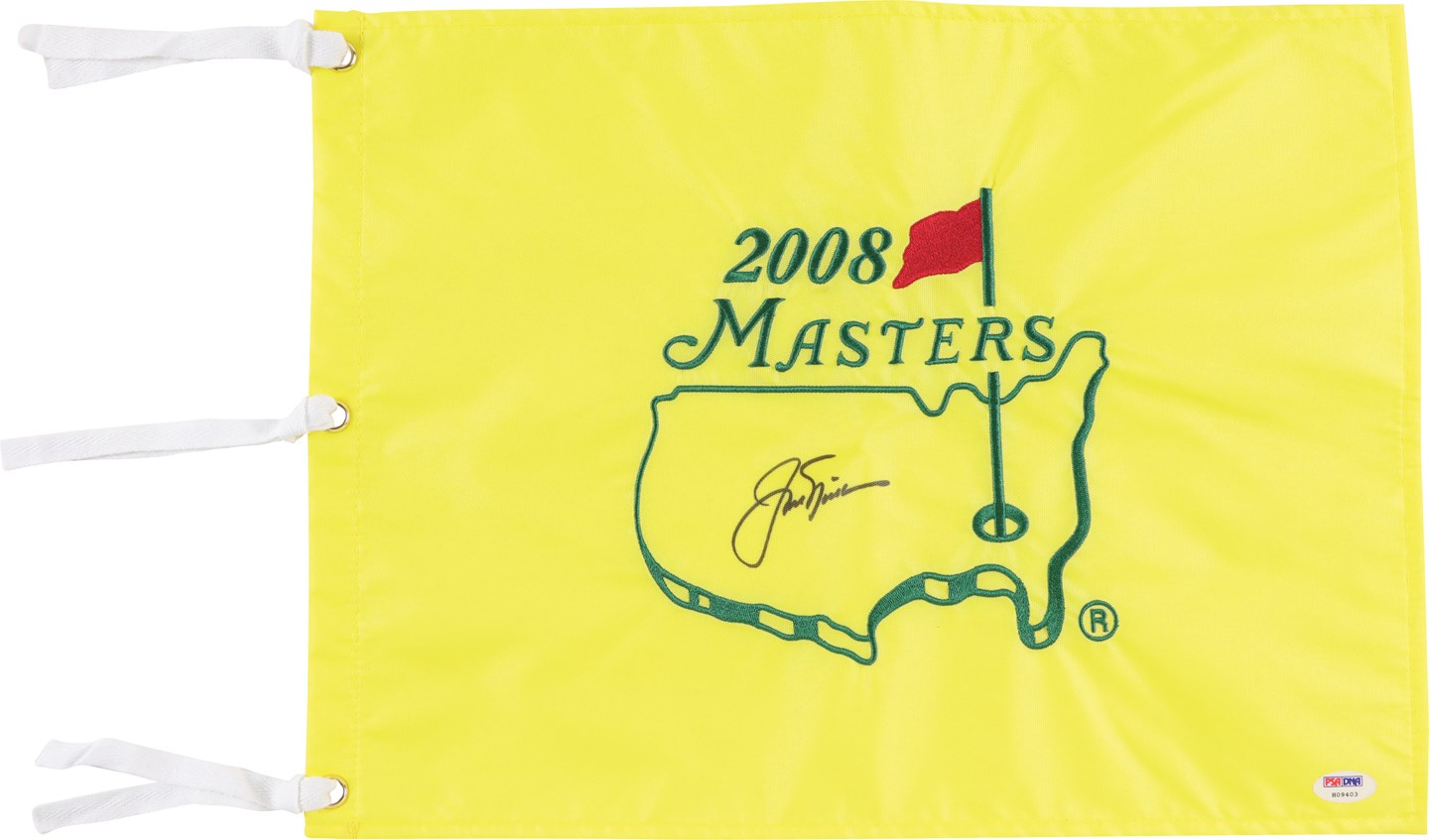 Olympics and All Sports - Jack Nicklaus Signed 2008 Masters Flag (PSA)
