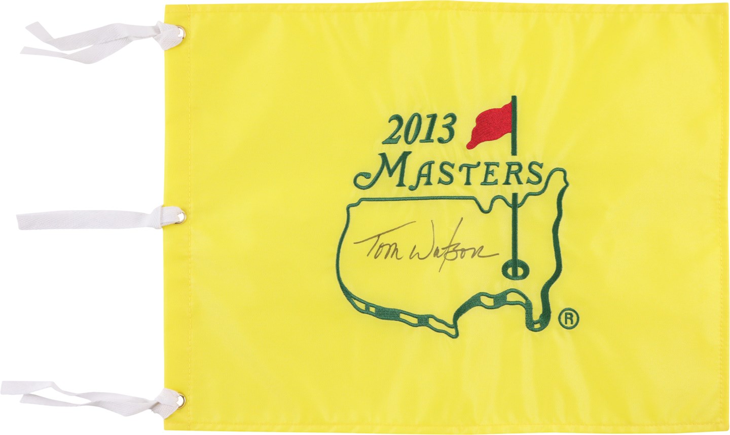 Olympics and All Sports - Tom Watson 2013 Signed Masters Flag (PSA)