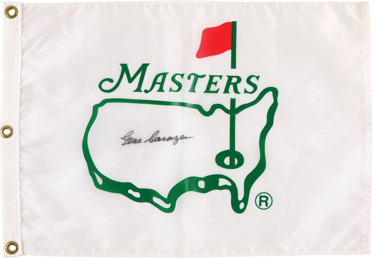 - Gene Sarazen Signed White Masters Flag (PSA)