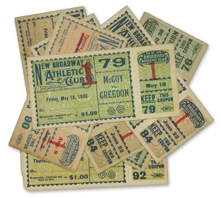 - 1900 Full Boxing Tickets including Kid McCoy (7)