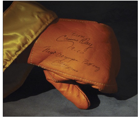 Muhammad Ali & Boxing - 1960 Cassius Clay “Next Olympic Boxing Champion” Signed Glove