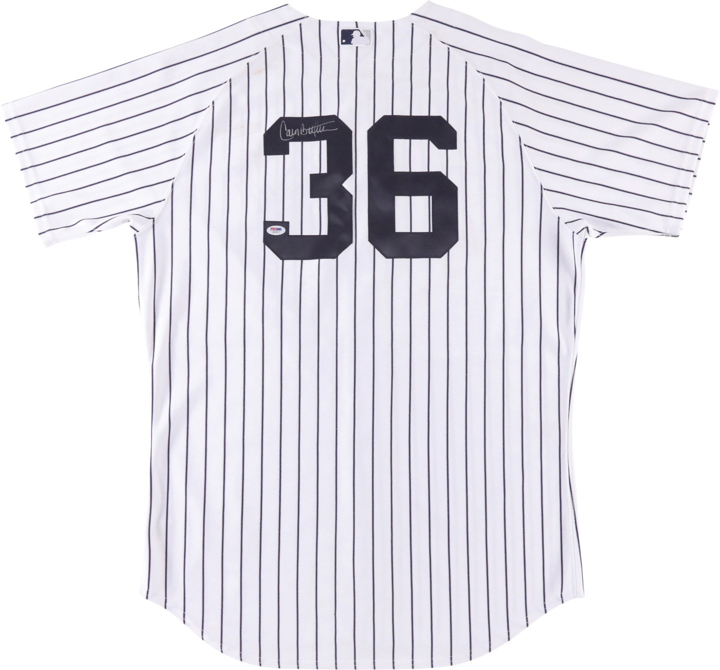 - 2015 Carlos Beltran New York Yankees Signed Game Worn Jersey (Photo-Matched & Steiner)