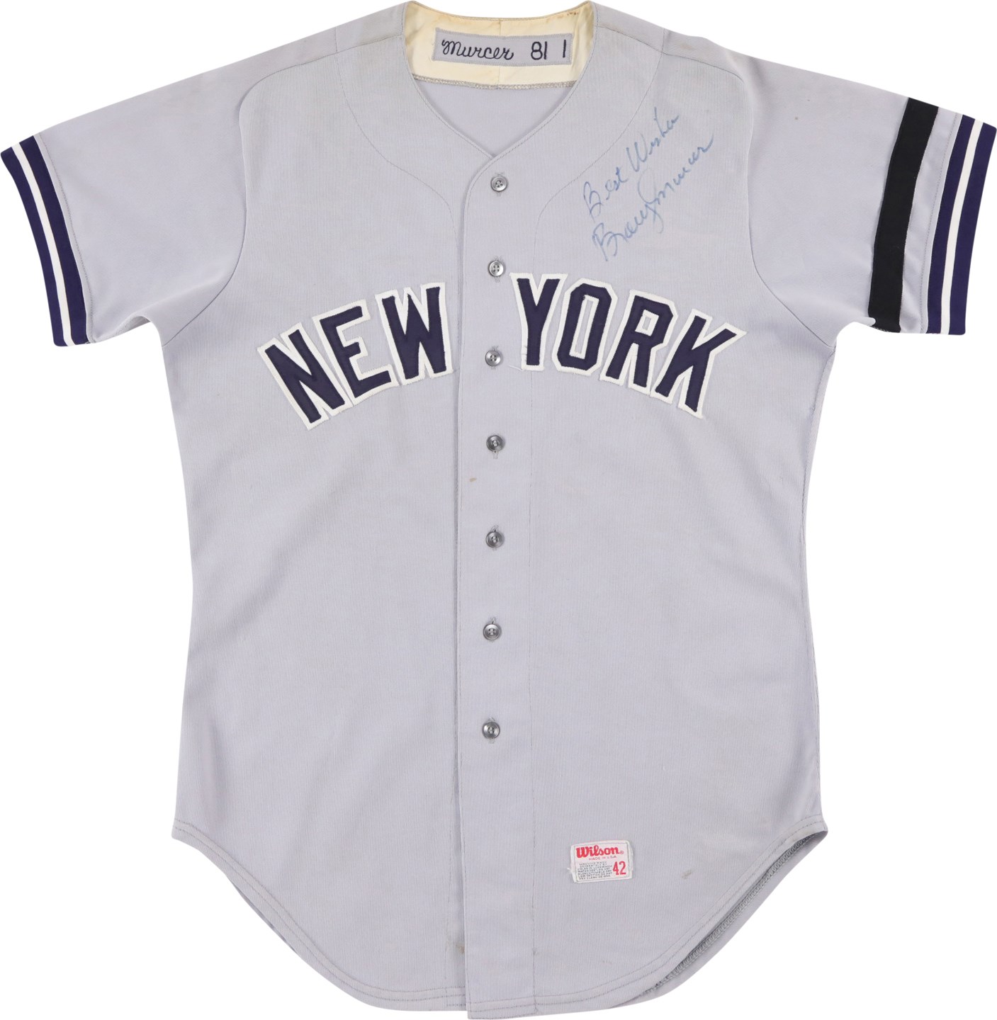 - 1981 Bobby Murcer New York Yankees Signed Game Worn Jersey (ex-Murcer Collection)