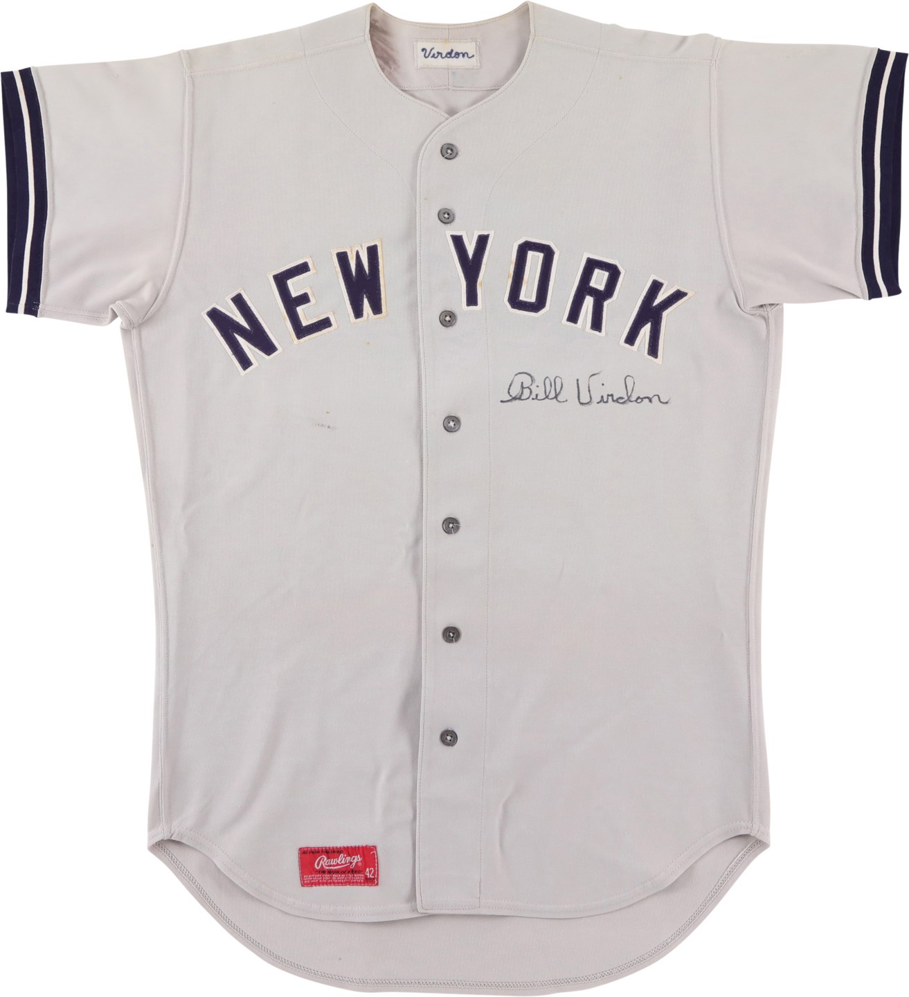 - 1975 Bill Virdon New York Yankees Signed Game Worn Jersey