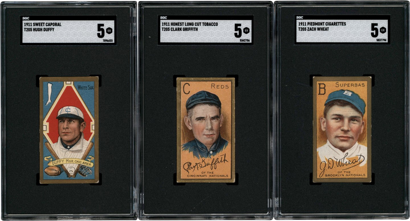 - 911 T205 Hall of Fame Trio (3) All SGC EX 5