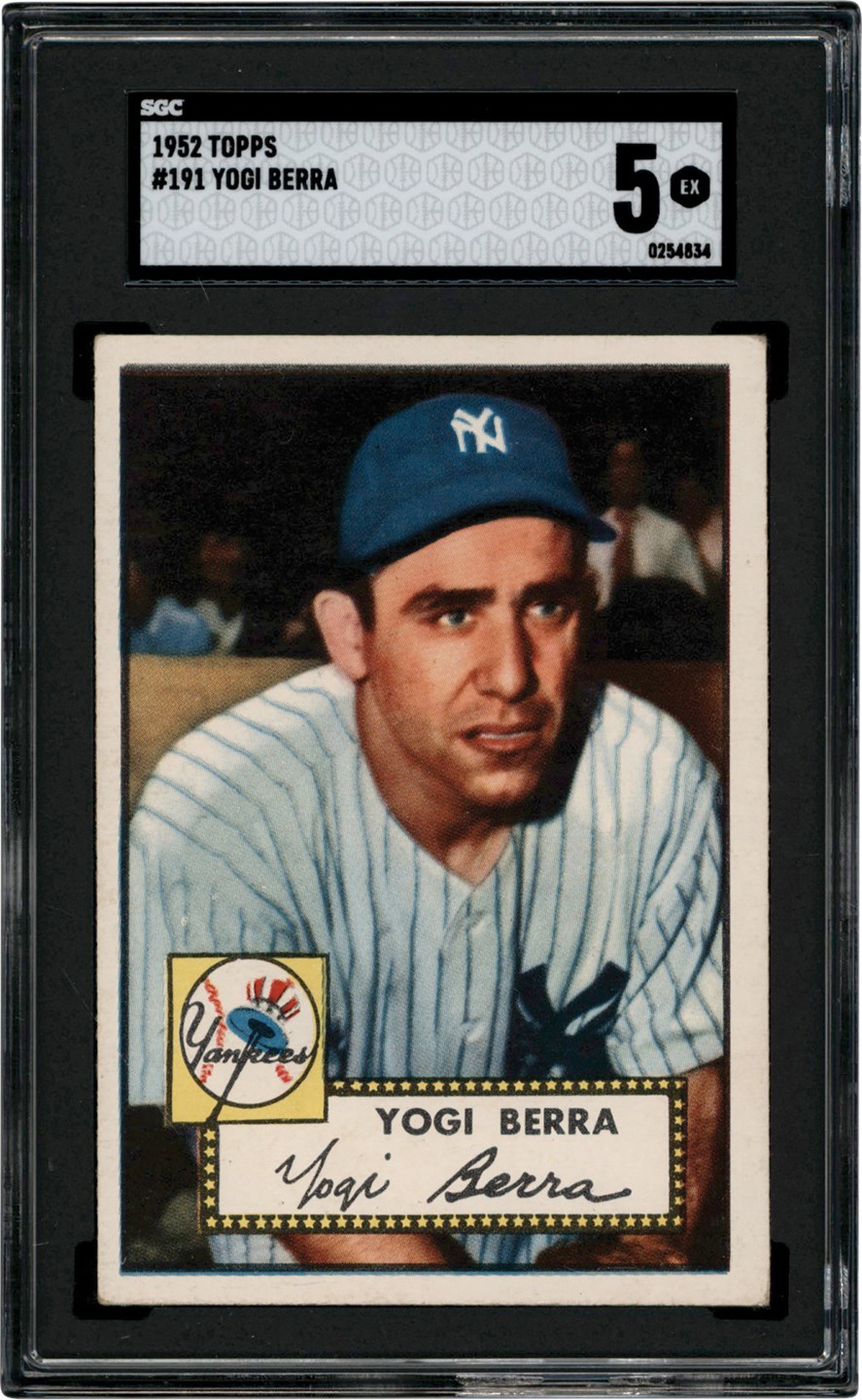 - 1952 Topps Baseball #191 Yogi Berra SGC EX 5