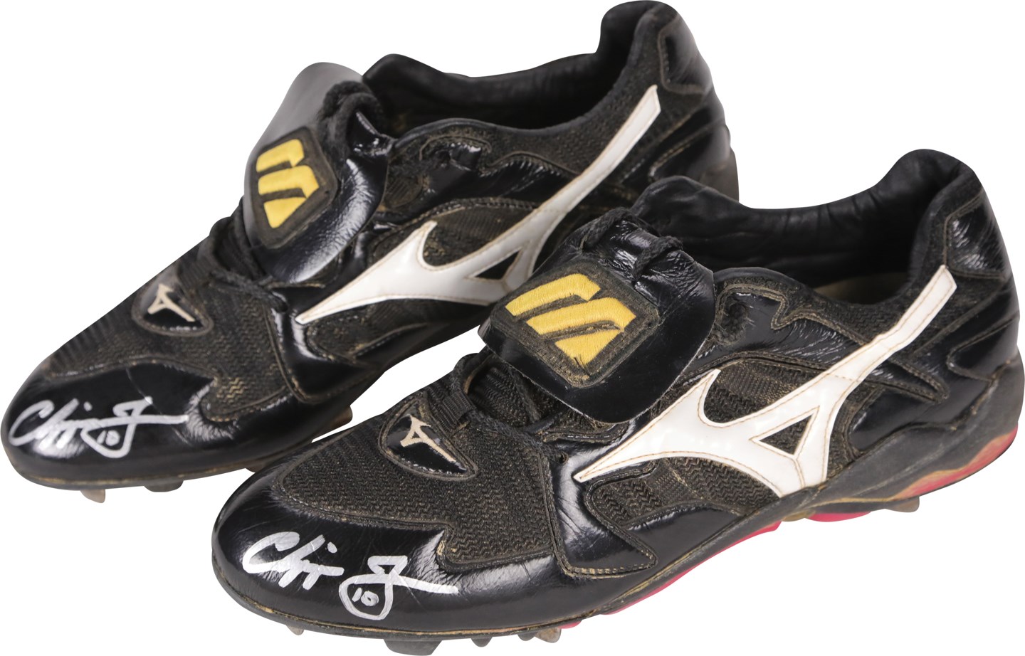 - 2001 Chipper Jones Signed Game Worn Mizuno Cleats Attributed to his 200th Home Run (Provenance)