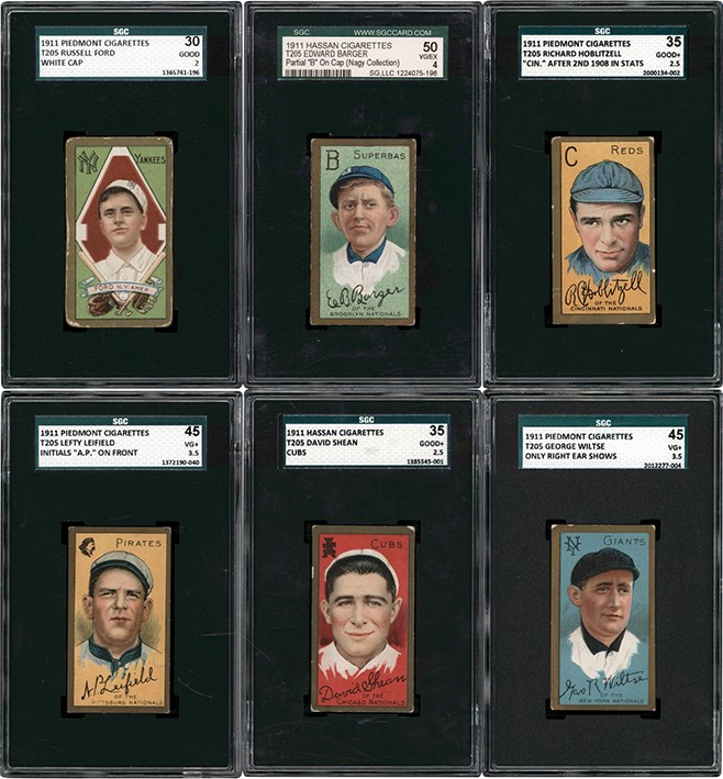 - 1911 T205 Gold Border Variation Collection (10) All SGC