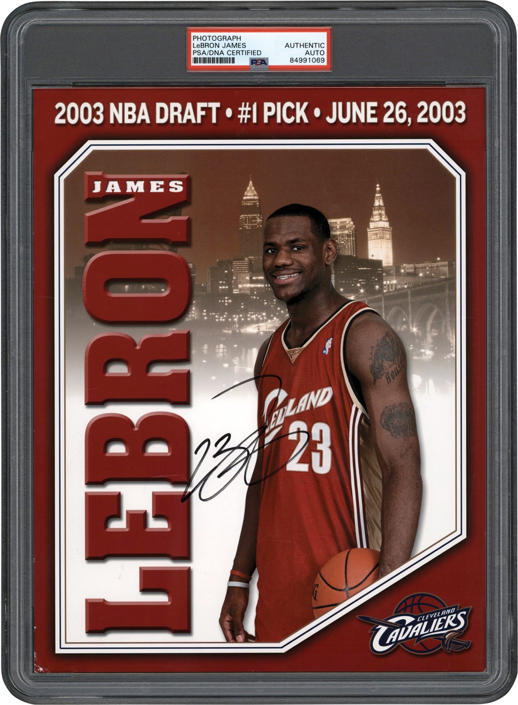 - 2003 LeBron James Rookie Signed Photograph (PSA)