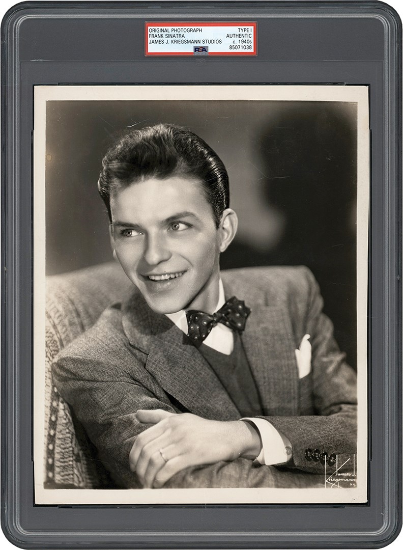 Rock And Pop Culture - Circa 1943 Frank Sinatra Original Photograph Used for Publications and Sheet Music Covers (PSA Type I)