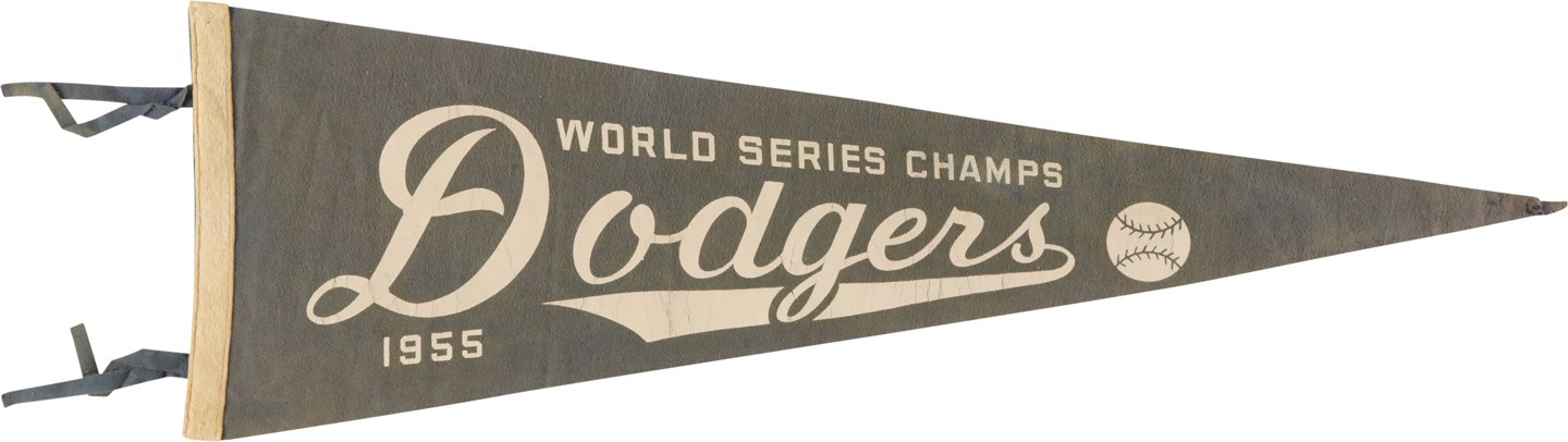 - 1955 Brooklyn Dodgers World Series Champs Pennant