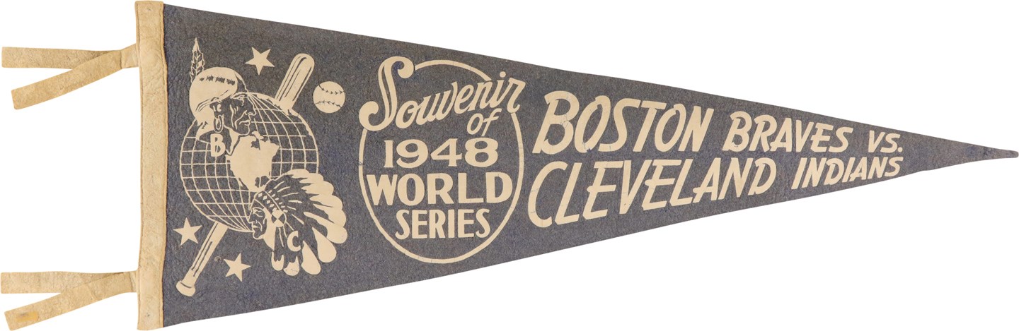 - Amazingly Rare 1948 World Series Boston Braves vs. Cleveland Indians Pennant