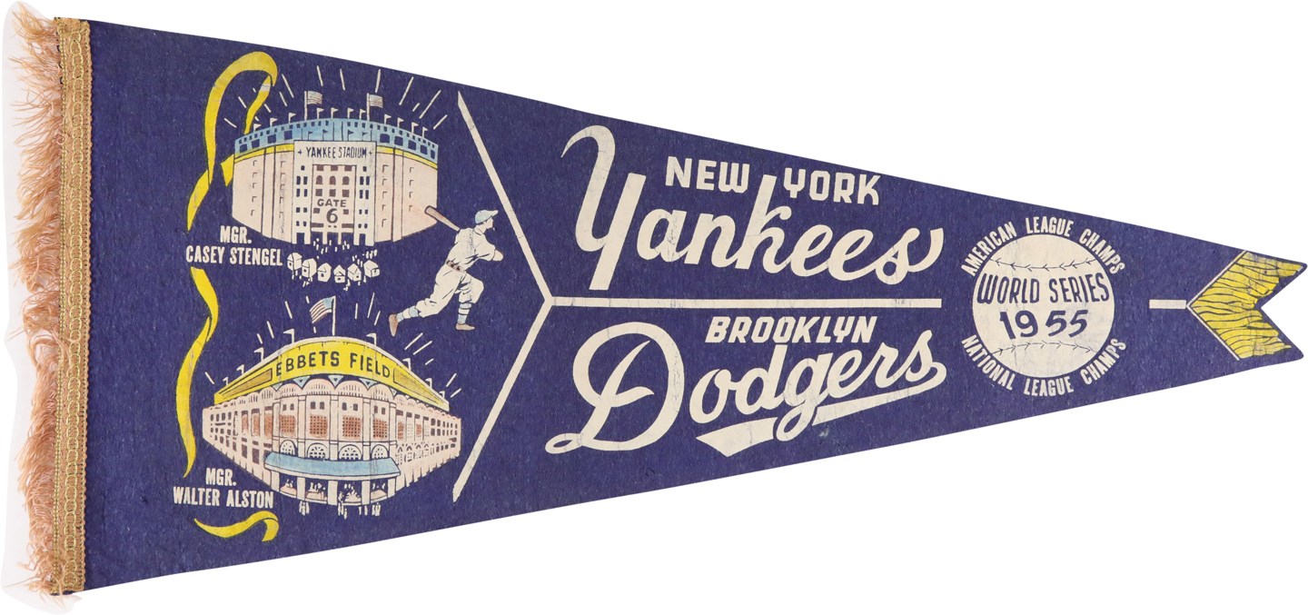 - 1955 World Series Brooklyn Dodgers vs. New York Yankees Pennant