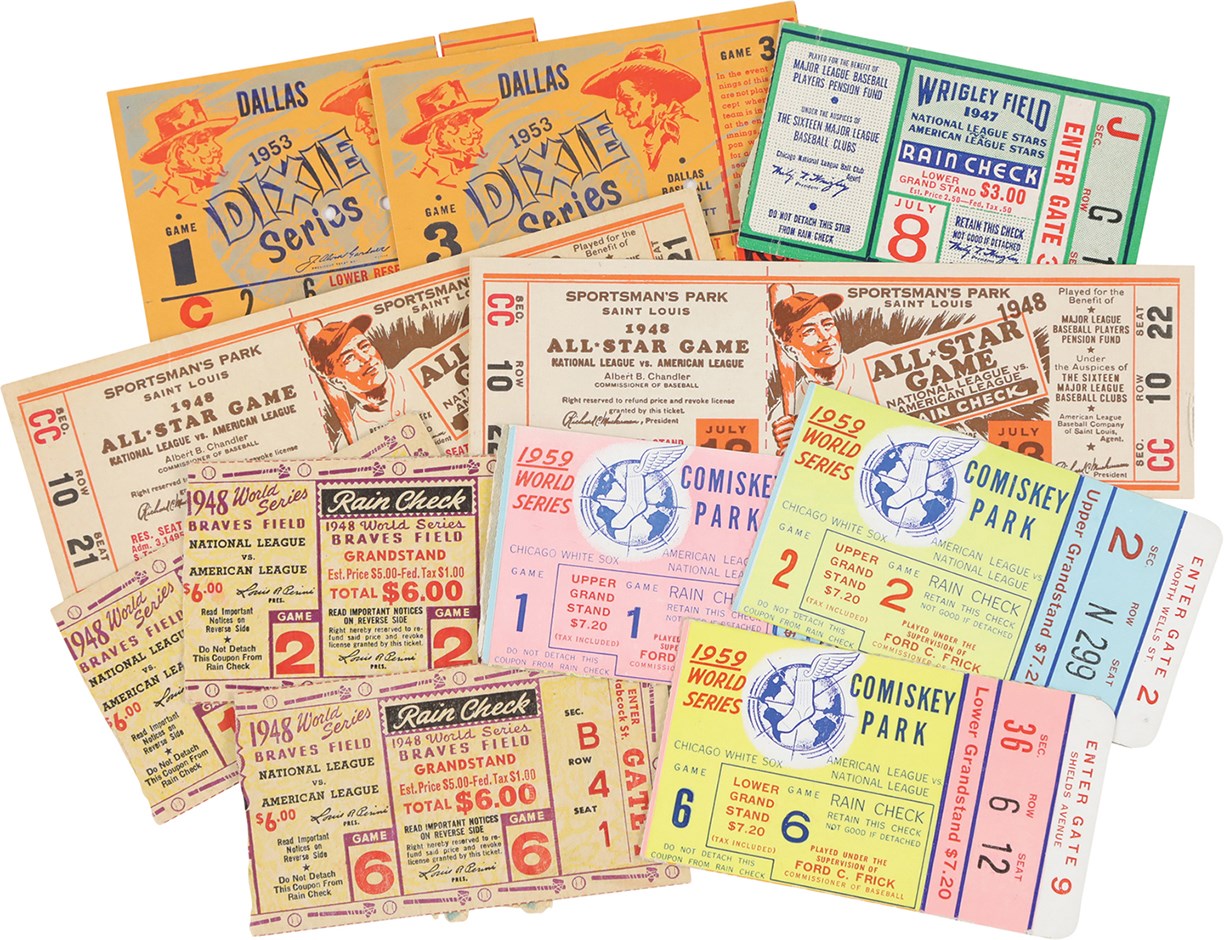 - 1947-1953 World Series and All-Star Game Ticket Collection (11)