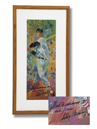 Ted Williams - Ted Williams Signed Leroy Nieman Print (9x24”)