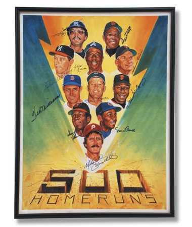 500 Home Run Club (Small) Signed Poster (19x25”)