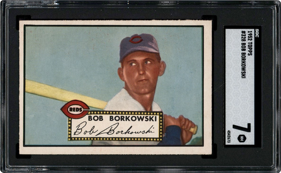- 1952 Topps Baseball #328 Bob Borkowski SGC NM 7