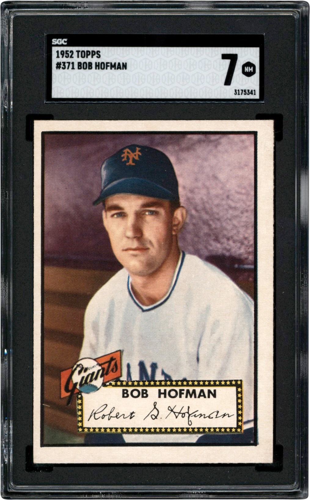 - 1952 Topps Baseball #371 Bob Hofman SGC NM 7